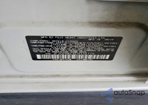 2014 Subaru Xv Crosstrek 2.0I Hybrid Touring z USA, uszkodzony, nr VIN JF2GPBKC4EH334779